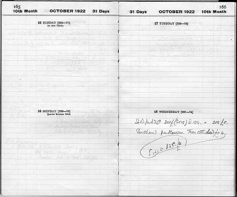 Howard Carter's Diary 1922, p. 165-6 (TAA i.2.21.165-6)