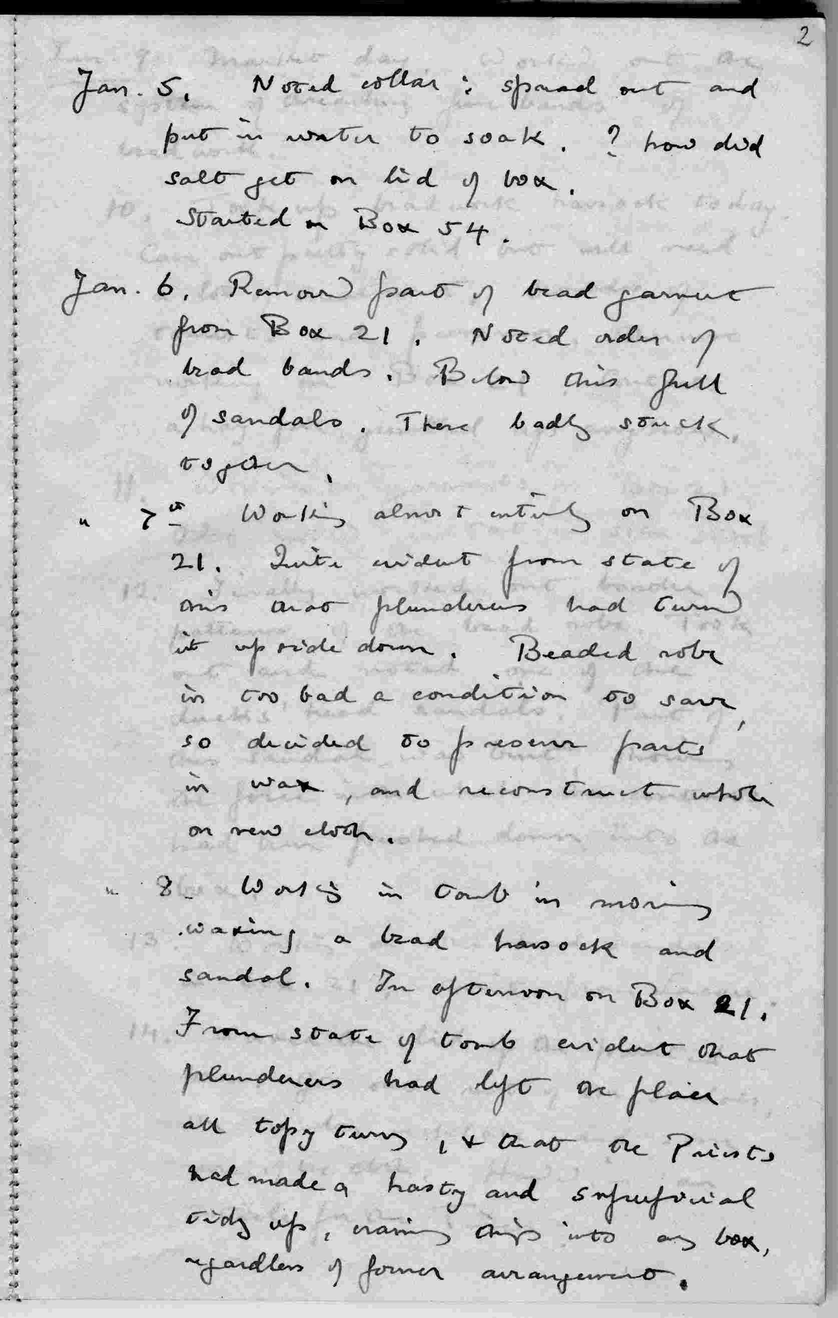 Arthur Mace's Journal for 1922-3, p. 2 (TAA iv.2.2)