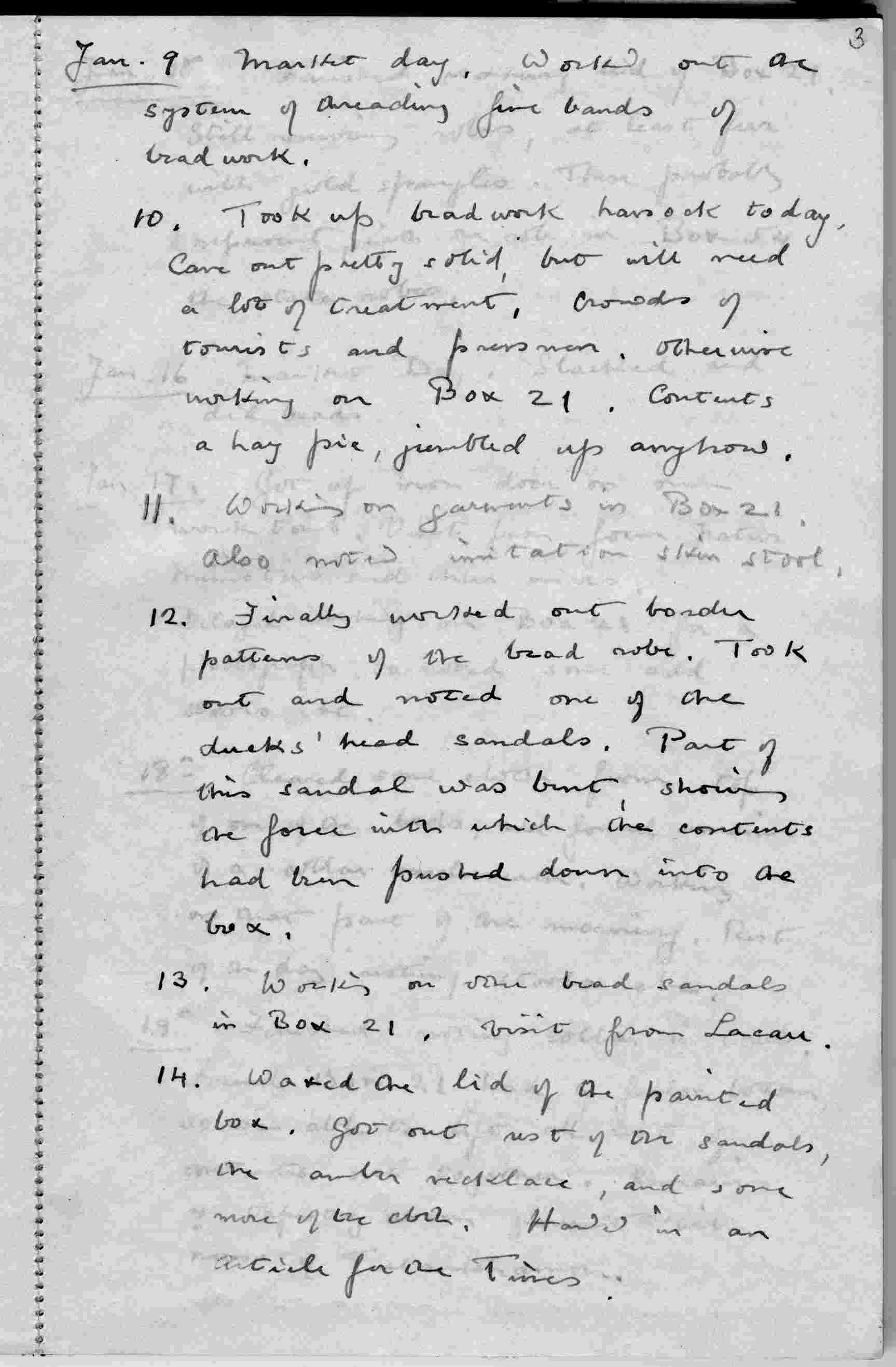 Arthur Mace's Journal for 1922-3, p. 3 (TAA iv.2.3)