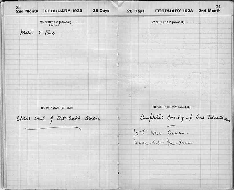 Howard Carter's Diary 1923, p. 33-4.jpg (TAA.i.2.22.33-4.jpg)