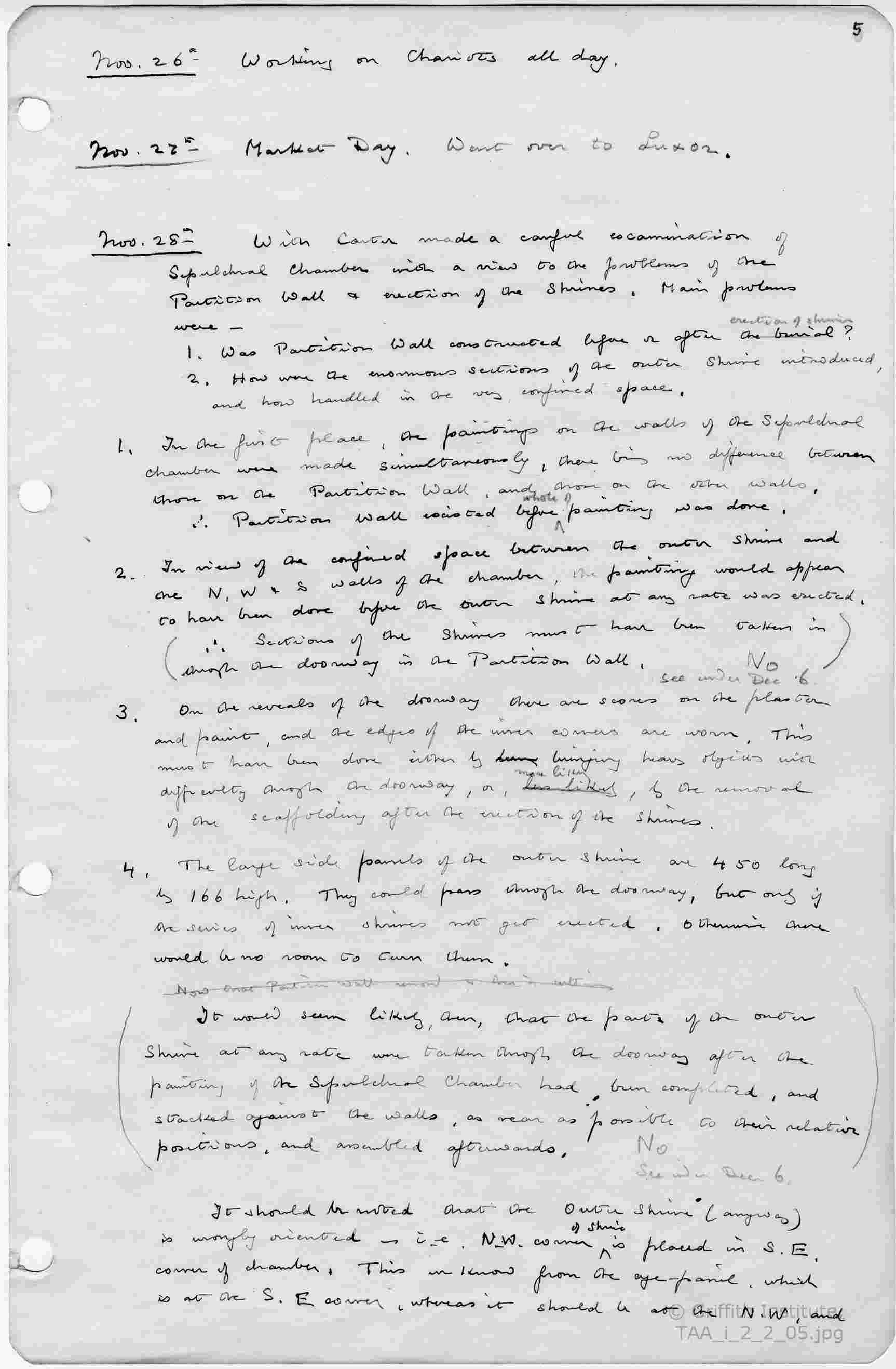 Arthur Mace's Journal for 1923, p. 5 (TAA i.2.2.5)