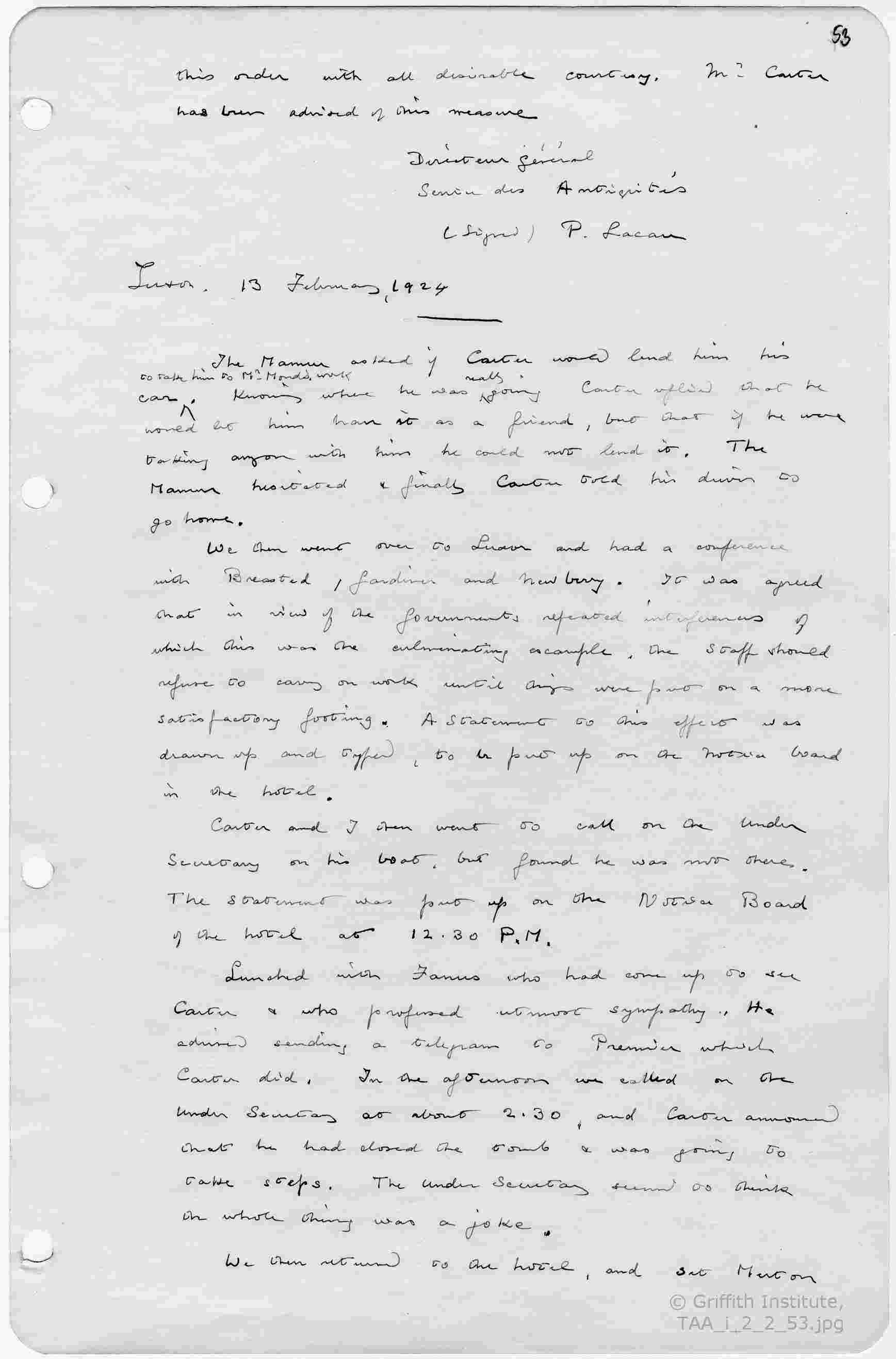 Arthur Mace's Journal for 1923, p. 53 (TAA i.2.2.53)