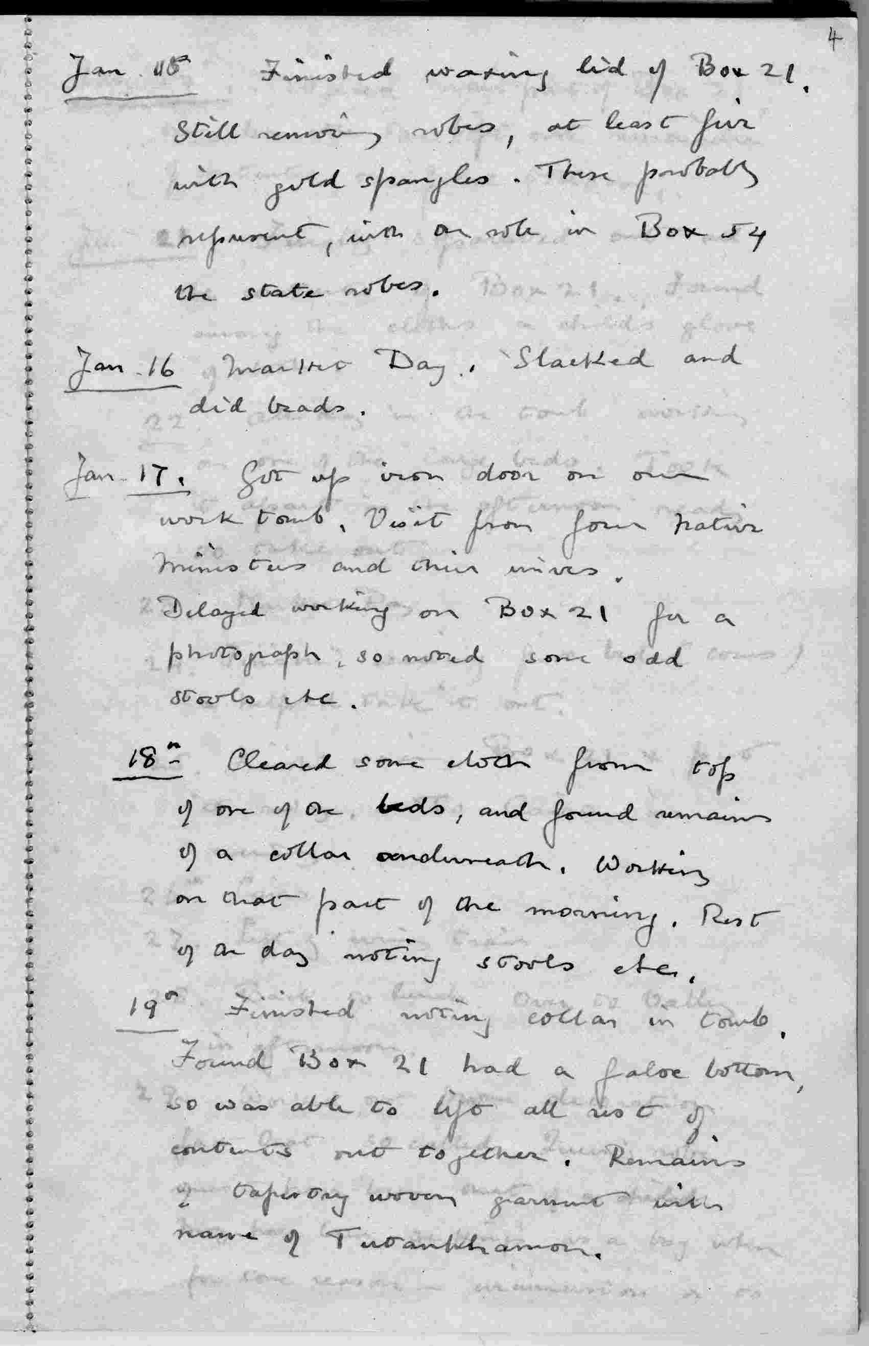 Arthur Mace's Journal for 1922-3, p. 4 (TAA iv.2.4)