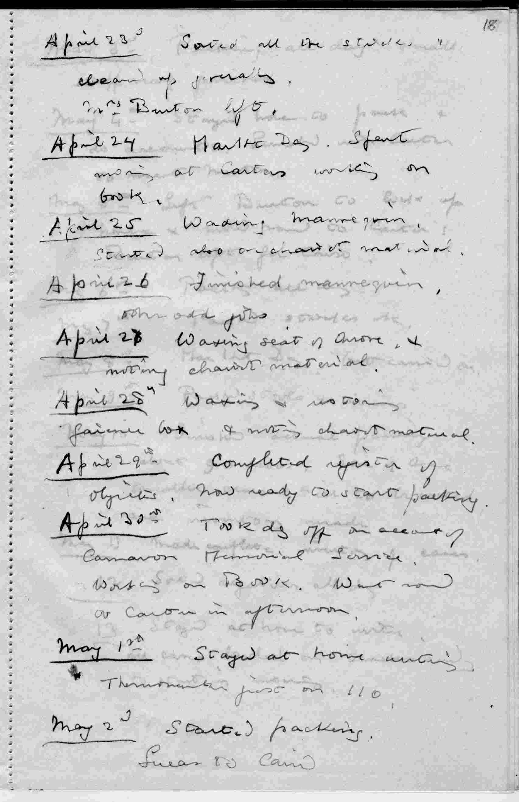 Arthur Mace's Journal for 1922-3, p. 18 (TAA iv.2.18)