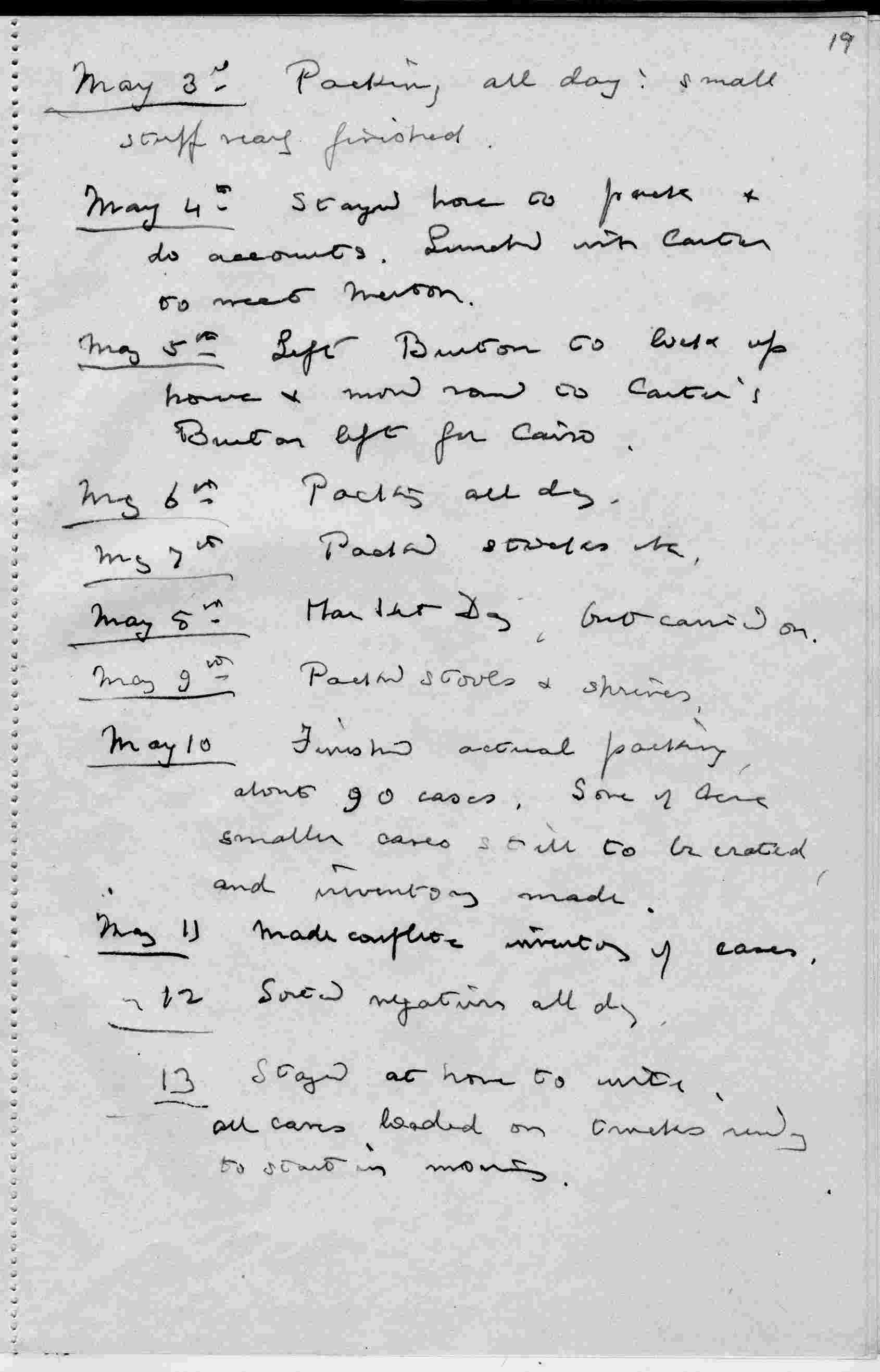 Arthur Mace's Journal for 1922-3, p. 19 (TAA iv.2.19)