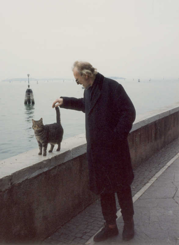 Terence DuQuesne and a cat