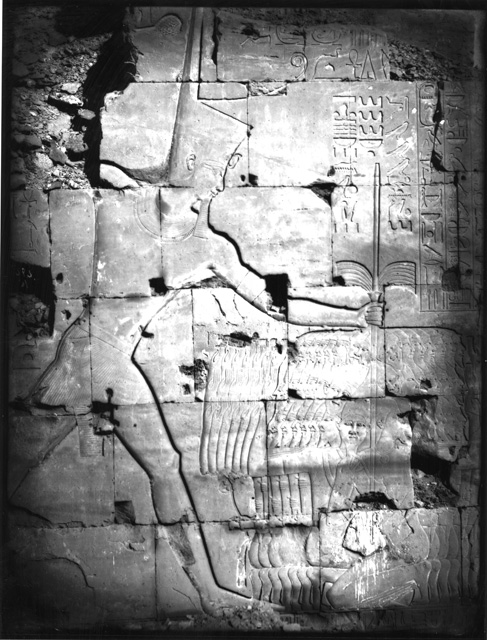 Simpson photo. 61: Karnak. Great Temple. Seventh pylon. South face.