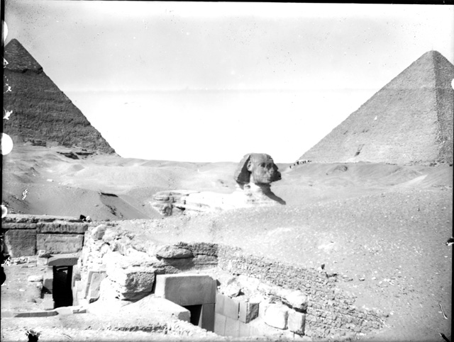 Simpson photo. unnumbered 10: Giza. Great Sphinx. Before Baraize's excavation.