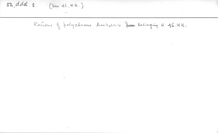 Card no. 054ddd-6 relating to Carter no. 054ddd(2)