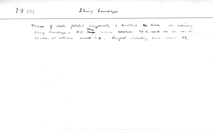 Card no. 079s relating to Carter no. 079s