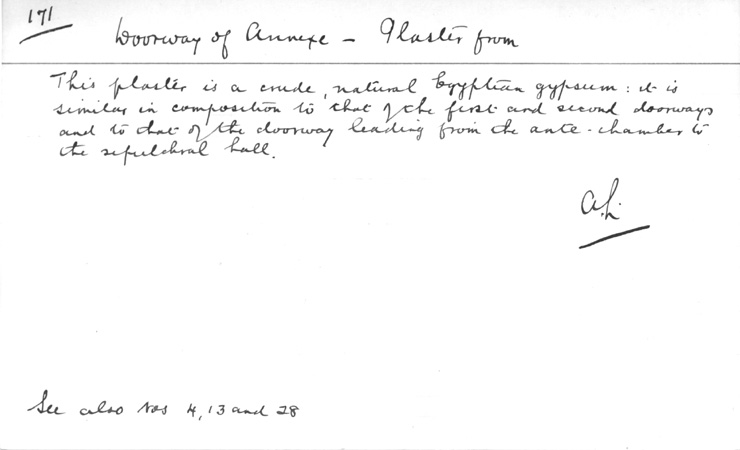 Card no. 171-2 relating to Carter no. 171