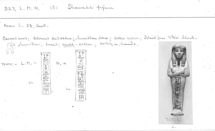 Card no. 323lmn relating to Carter no. 323l