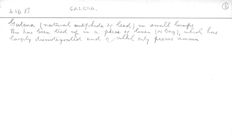 Card no. 456b relating to Carter no. 456b