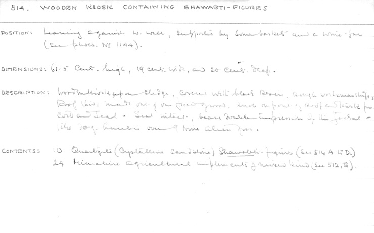 Card no. 514 relating to Carter no. 514