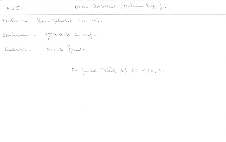Card no. 555 relating to Carter no. 555