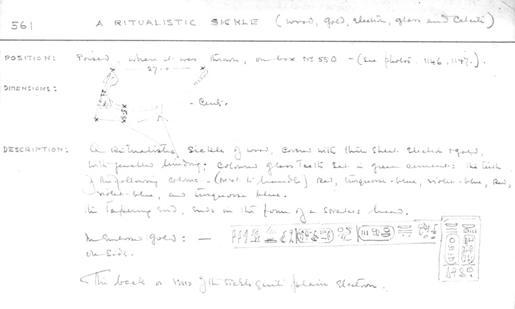 Card no. 561 relating to Carter no. 561