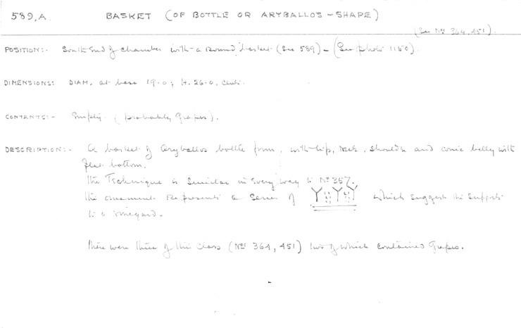 Card no. 589a relating to Carter no. 589a