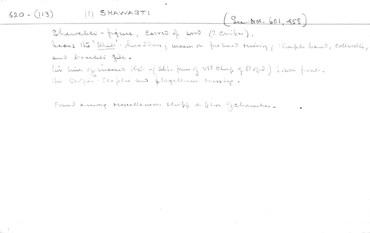 Card no. 620(113) relating to Carter no. 620(113)