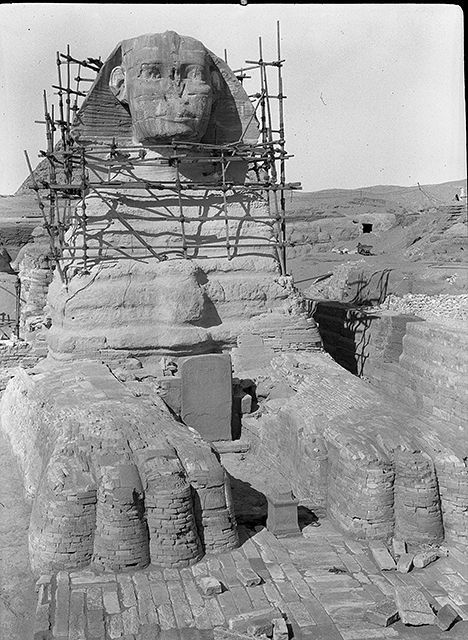 The Great Sphinx being excavated III