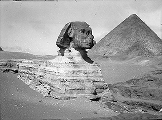 The Great Sphinx still partly under sand