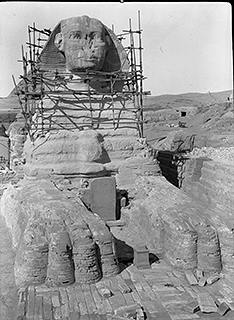 The Great Sphinx being excavated III