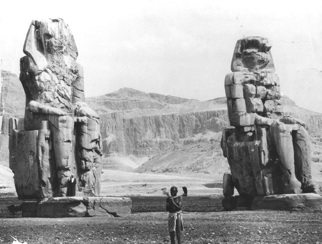 not known, The Theban west bank, the Memnon Colossi (c.1890
[Estimated date.])
