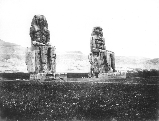 not known, The Theban west bank, the Memnon Colossi (c.1880
[Estimated date.])