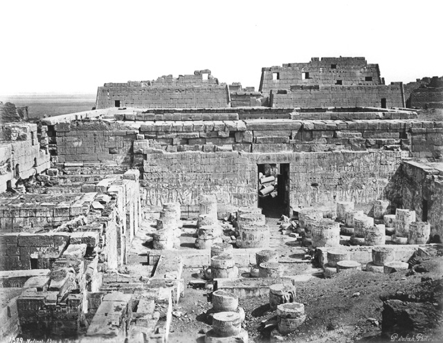 Sebah, J. P., The Theban west bank, Medinet Habu (before 1874
[In an album dated 1871-2.])