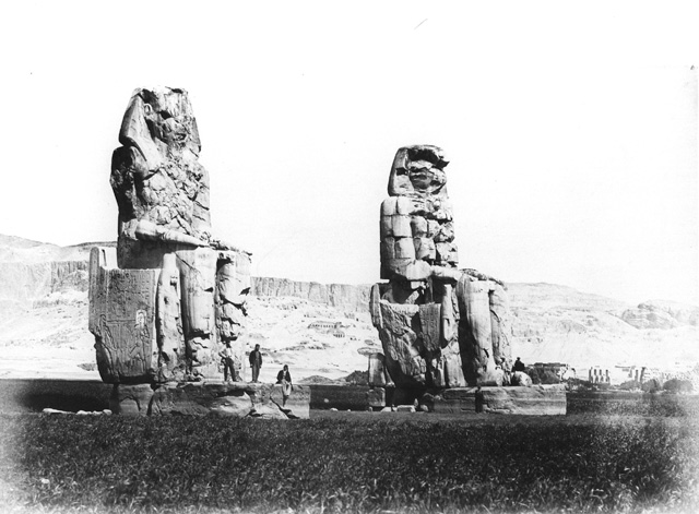 Beato, A., The Theban west bank, the Memnon Colossi (before 1872
[In an album dated 1871-2.])