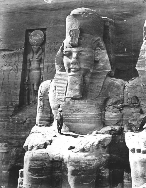 Frith, F.
[Included in an album labelled Historical Photographs. Egypt. Frith's Universal Series, folio i, in Sackler Library, Oxford, 327 Fri la fol. ], Abu Simbel (1856-60
[The dates of Frith's visits to Egypt.])