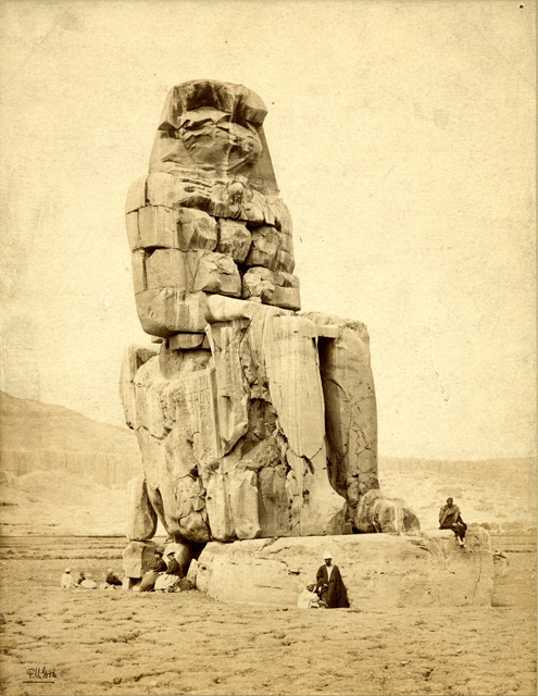Good, F. M., The Theban west bank, the Memnon Colossi (c.1860 [Estimated date.])