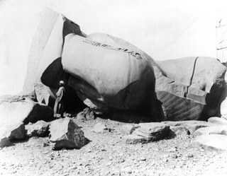 Zangaki, G., The Theban west bank, the Ramesseum (c.1890
[Estimated date.]) (Enlarged image size=35Kb)