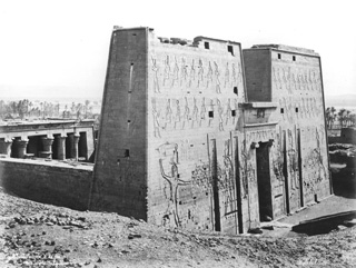 Sebah, J. P., Edfu (before 1874
[In an album dated 1873-4.]) (Enlarged image size=39Kb)