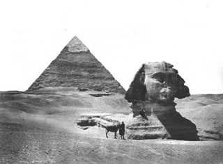 Frith, F. [Included, with 1920 on the mount, in an album labelled Historical Photographs. Egypt. Frith's Universal Series, folio ii, in Sackler Library, Oxford, 327 Fri la fol.], Giza (1856-60 [The dates of Frith's visits to Egypt.]) (Enlarged image size=27Kb)