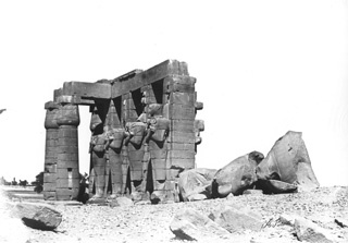Beato, A., The Theban west bank, the Ramesseum (c.1890
[Estimated date.]) (Enlarged image size=26Kb)