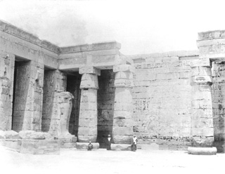 Beato, A., The Theban west bank, Medinet Habu (c.1900
[In an album dated 1904.]) (Enlarged image size=30Kb)