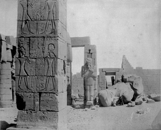 Beato, A., The Theban west bank, the Ramesseum (c.1890 [Estimated date.]) (Enlarged image size=62Kb)