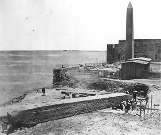 Borgiotti (probably), Alexandria (1877
[The London obelisk removed in 1877-8.]) (Enlarged image size=38Kb)