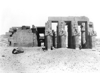 Beato, A., The Theban west bank, the Ramesseum (c.1890
[Estimated date.]) (Enlarged image size=30Kb)