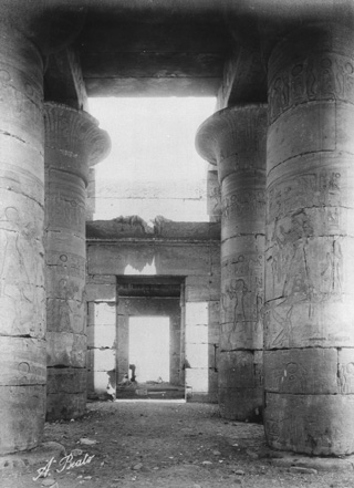 Beato, A., The Theban west bank, the Ramesseum (c.1890
[Estimated date.]) (Enlarged image size=53Kb)