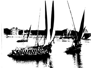 Zangaki, G., Nile transport (c.1890
[Estimated date.]) (Enlarged image size=24Kb)