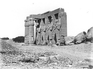 Sebah, J. P., The Theban west bank, the Ramesseum (c.1875
[Estimated date.]) (Enlarged image size=36Kb)