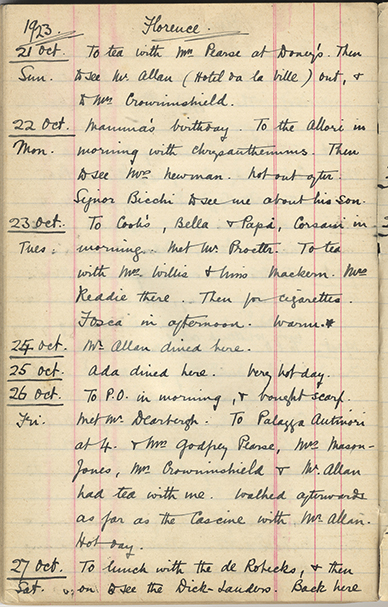 Minnie Burton's Diary, p. 140