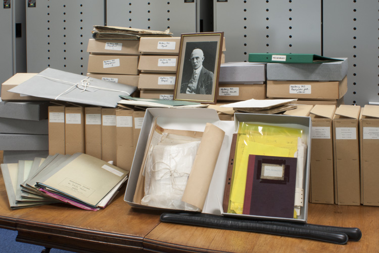 A selection of the Newberry MSS on a table in the Griffith Institute Archive room